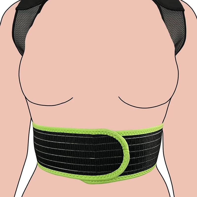 Testtartásjavító (vállpárnás, zöld)